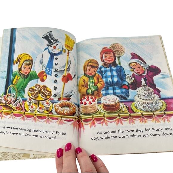 Vintage Little Golden Book Christmas Frosty Snowman Winter Books Lot of 2 - Picture 4 of 9